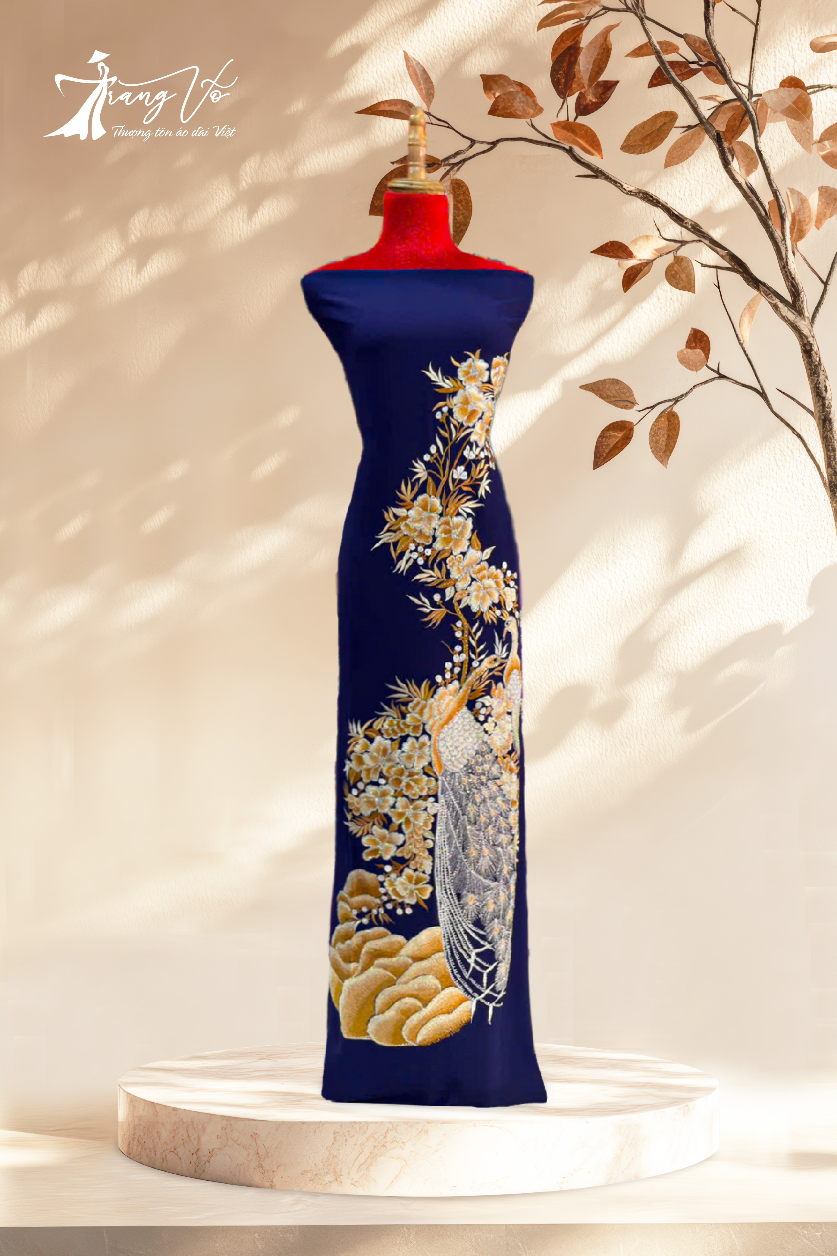 LEN Ý THÊU ÉP ĐÁ SWAROVSKI CAO CẤP #03112408